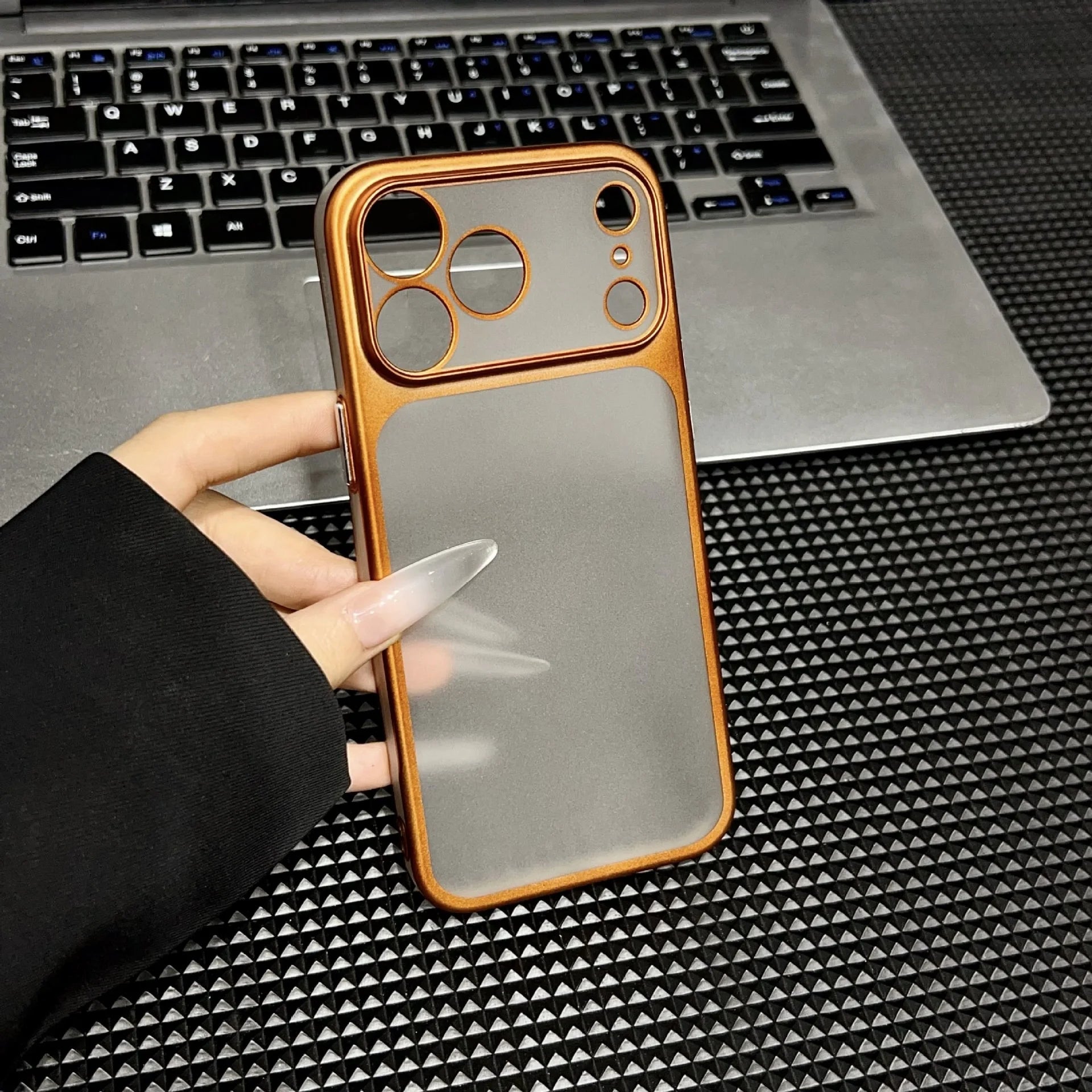 Luxury Matte Transparent Phone Case for iPhone 17 Pro Air 17 16 15 14 13 Pro Max Ultra-thin Soft Protection Metallic Color Cover