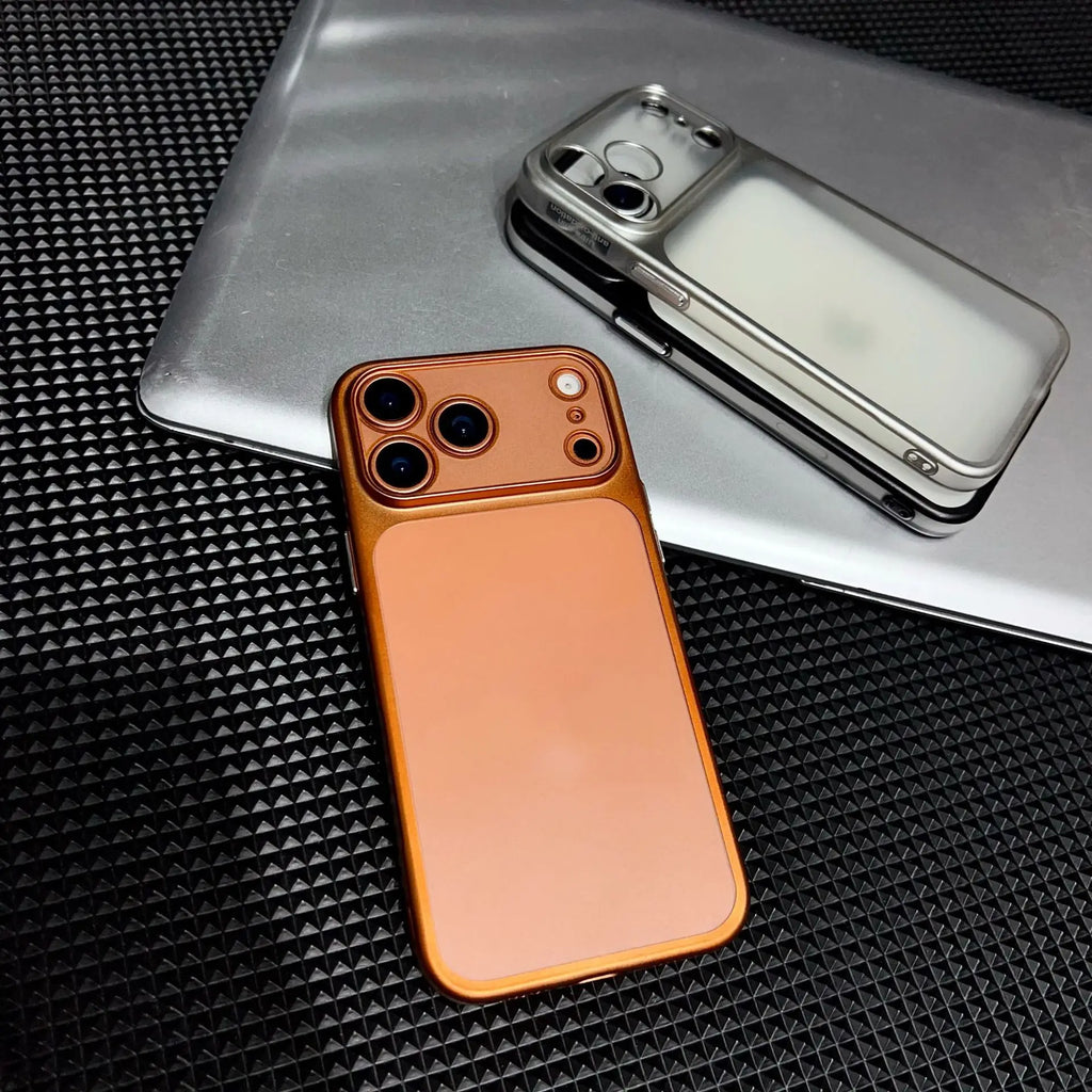 Luxury Matte Transparent Phone Case for iPhone 17 Pro Air 17 16 15 14 13 Pro Max Ultra-thin Soft Protection Metallic Color Cover