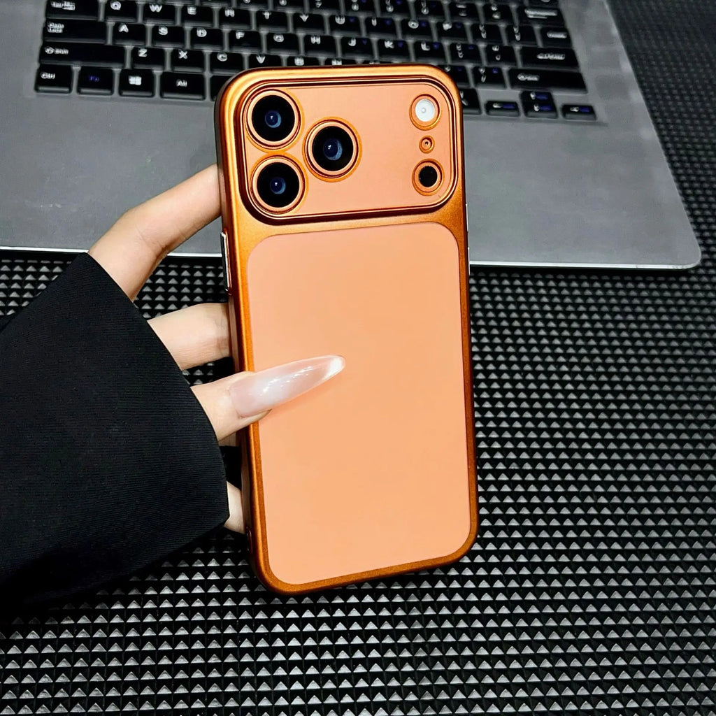 Luxury Matte Transparent Phone Case for iPhone 17 Pro Air 17 16 15 14 13 Pro Max Ultra-thin Soft Protection Metallic Color Cover