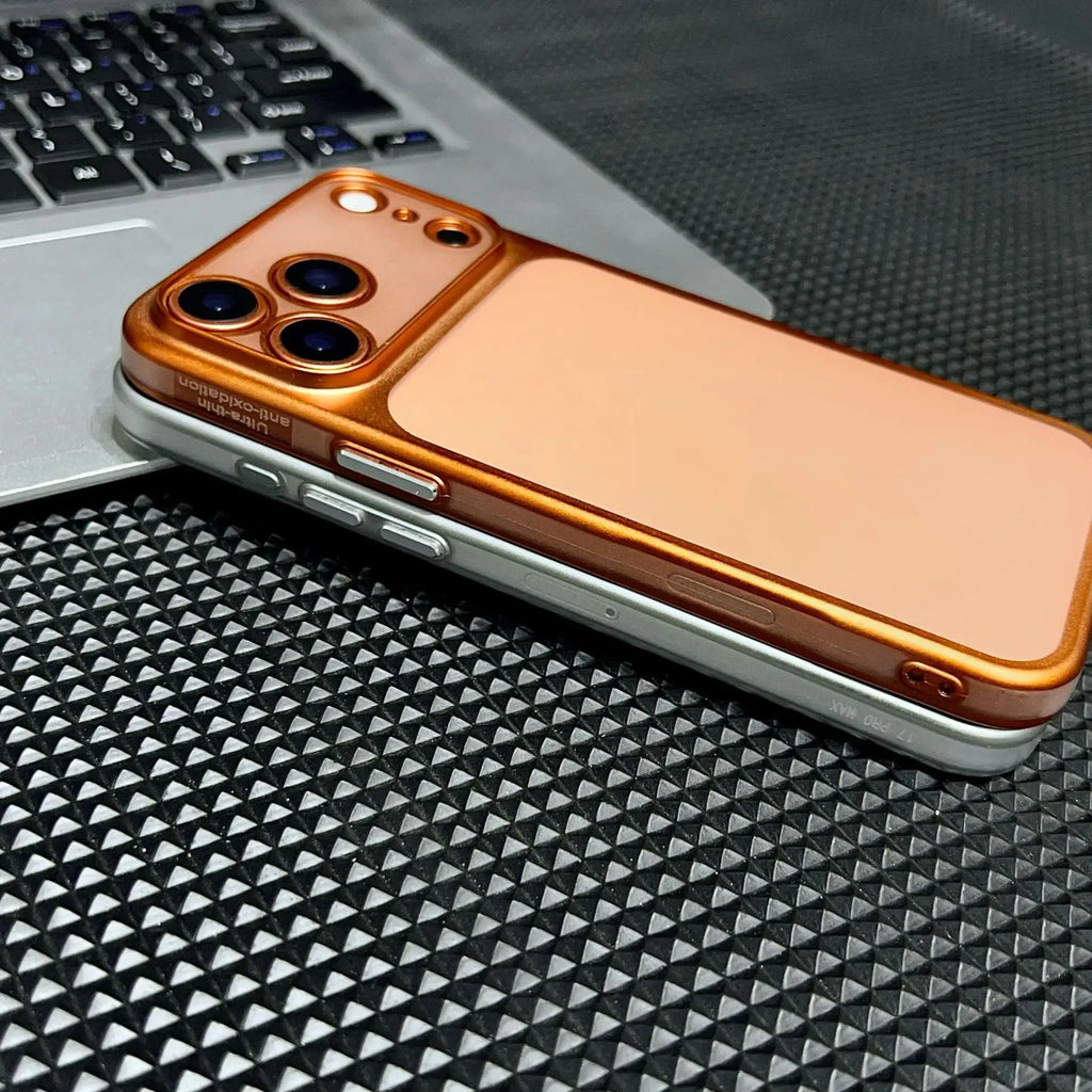 Luxury Matte Transparent Phone Case for iPhone 17 Pro Air 17 16 15 14 13 Pro Max Ultra-thin Soft Protection Metallic Color Cover