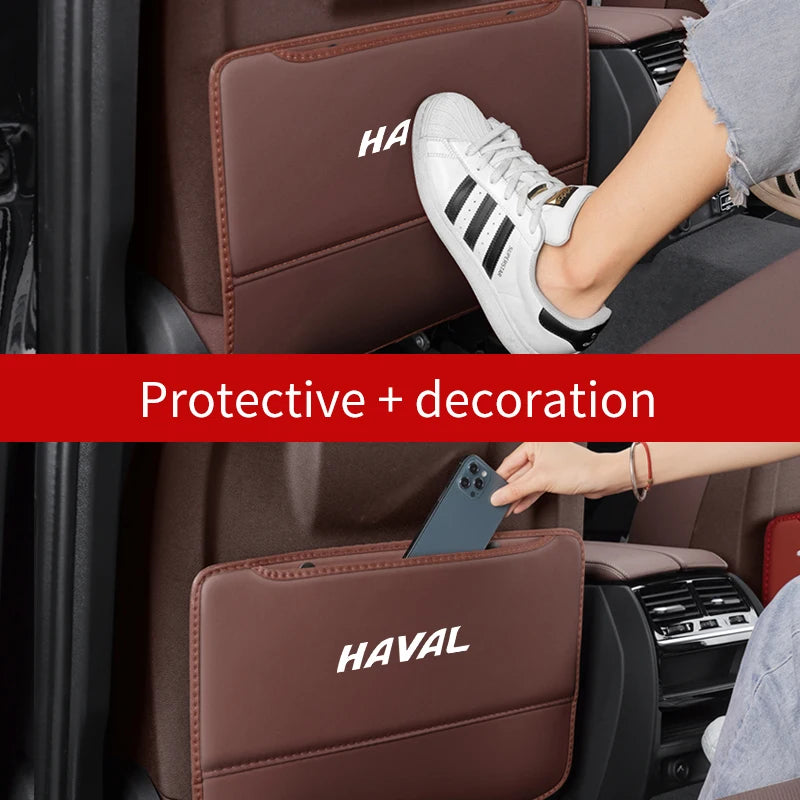 For HAVAL Dargo H6 JOLION HEV H3 H4 H2 F7 F7X H9 H5 M4 Great Wall Car Seat Back Storage Rear Anti-Wear Backrest Anti-kick Pad