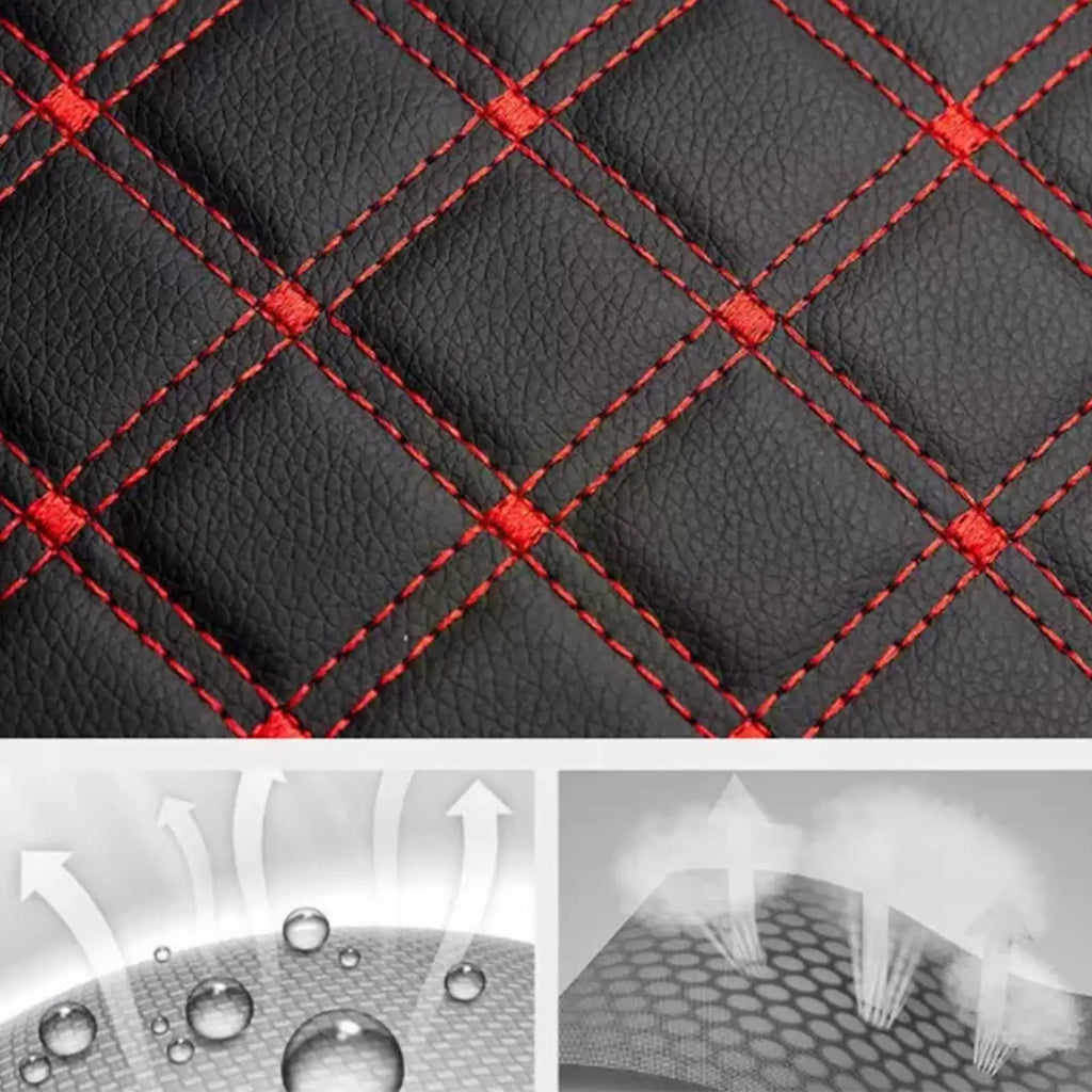 Car Neck Pillows Both Side Pu Leather 1pcs Pack Headrest For Head Pain Relief Filled Fiber Universal Car Pillow V6U2