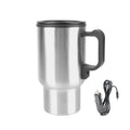 Camping Travel Kettle Vehicle Heating Cup 12V 450ml Stainless Steel Water Coffee Milk Thermal Mug Electric Heating Car Kettle