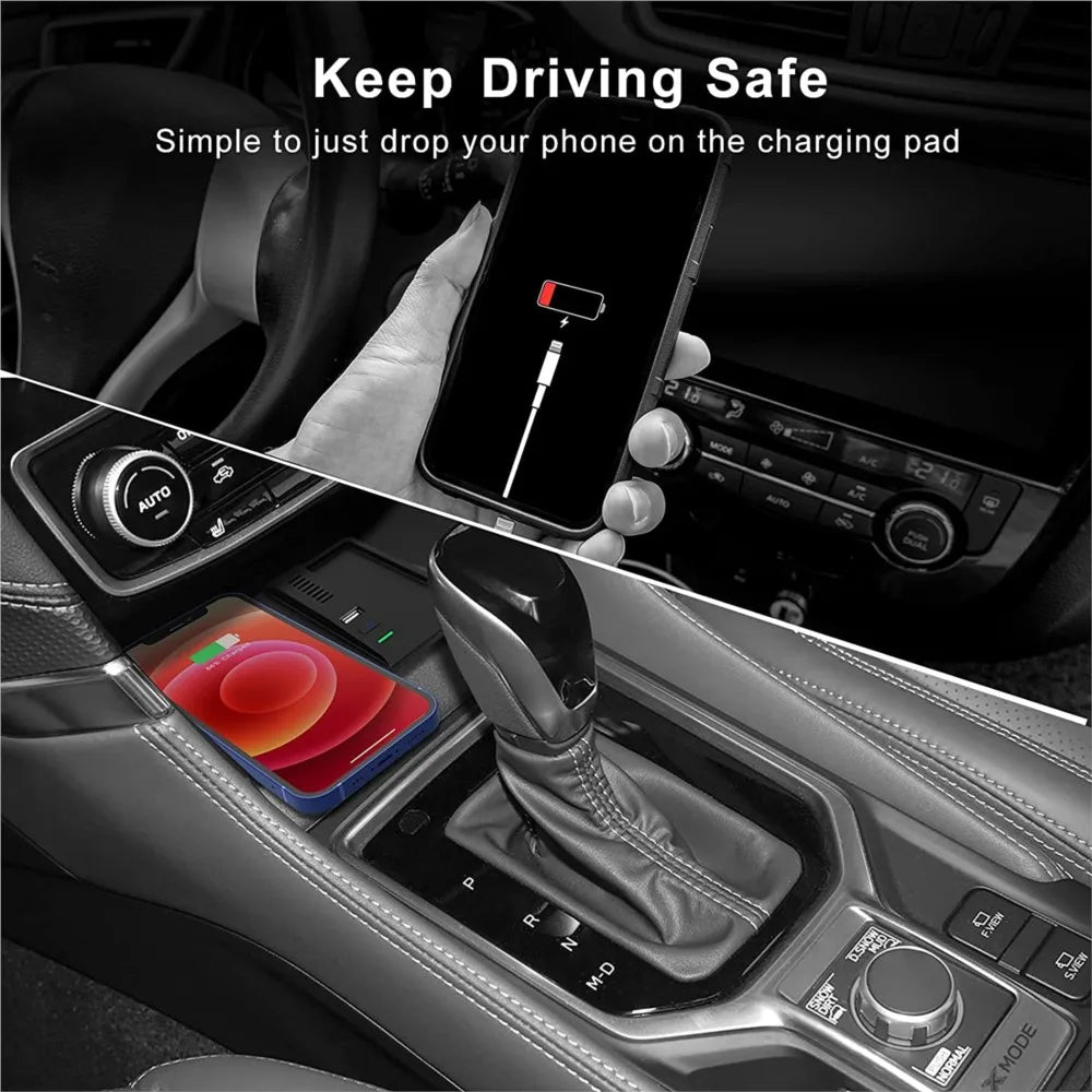 For Subaru Forester SK 5th gen 2019 2020 2021 2022 2023 Car Wireless Charger Qi Mobile Phone Wireless Charging Pad Accessories