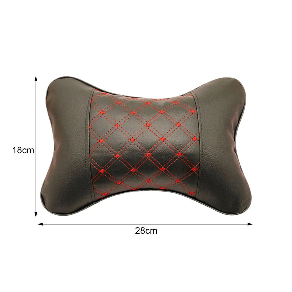 Car Neck Pillows Both Side Pu Leather 1pcs Pack Headrest For Head Pain Relief Filled Fiber Universal Car Pillow V6U2
