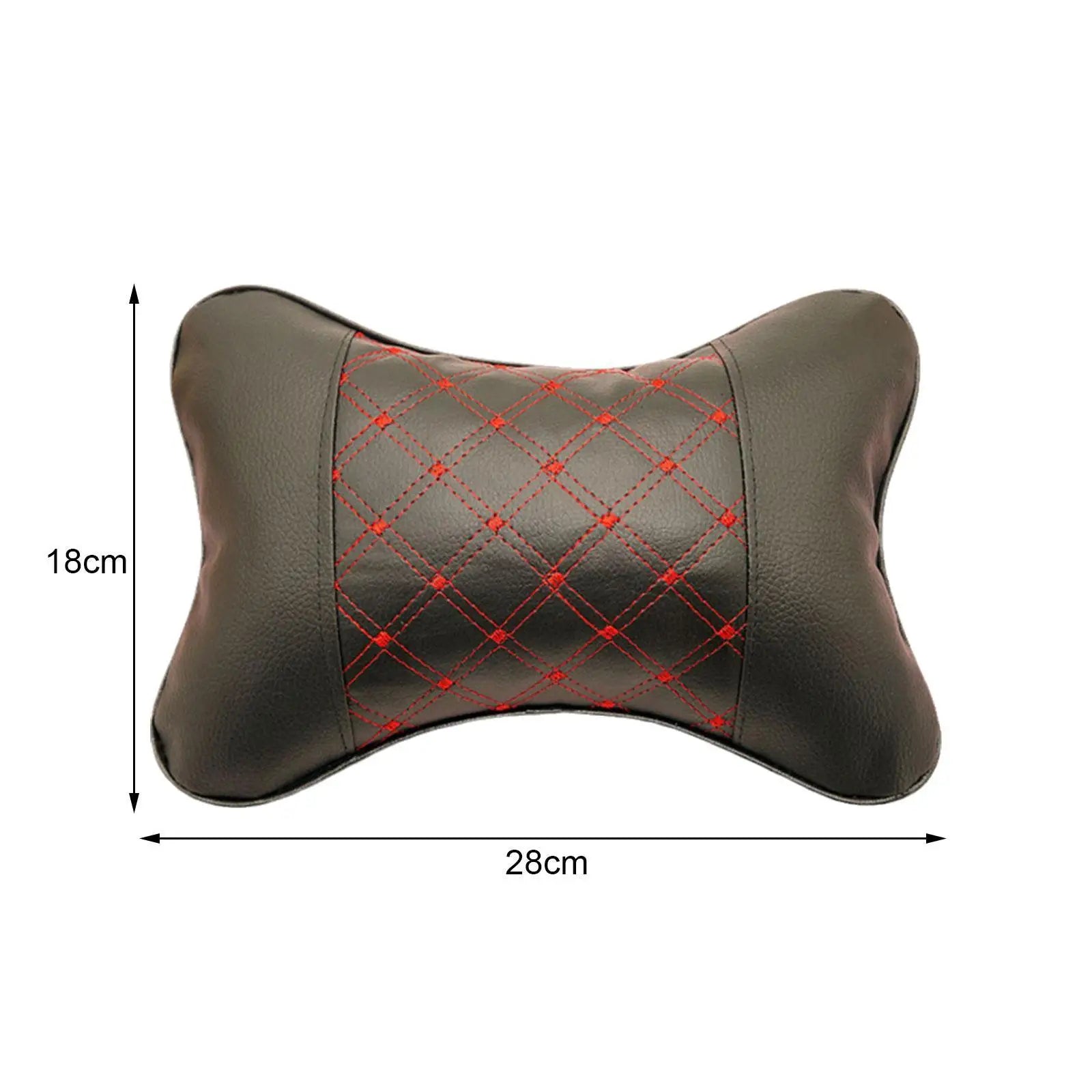 Car Neck Pillows Both Side Pu Leather 1pcs Pack Headrest For Head Pain Relief Filled Fiber Universal Car Pillow V6U2