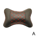 Car Neck Pillows Both Side Pu Leather 1pcs Pack Headrest For Head Pain Relief Filled Fiber Universal Car Pillow V6U2