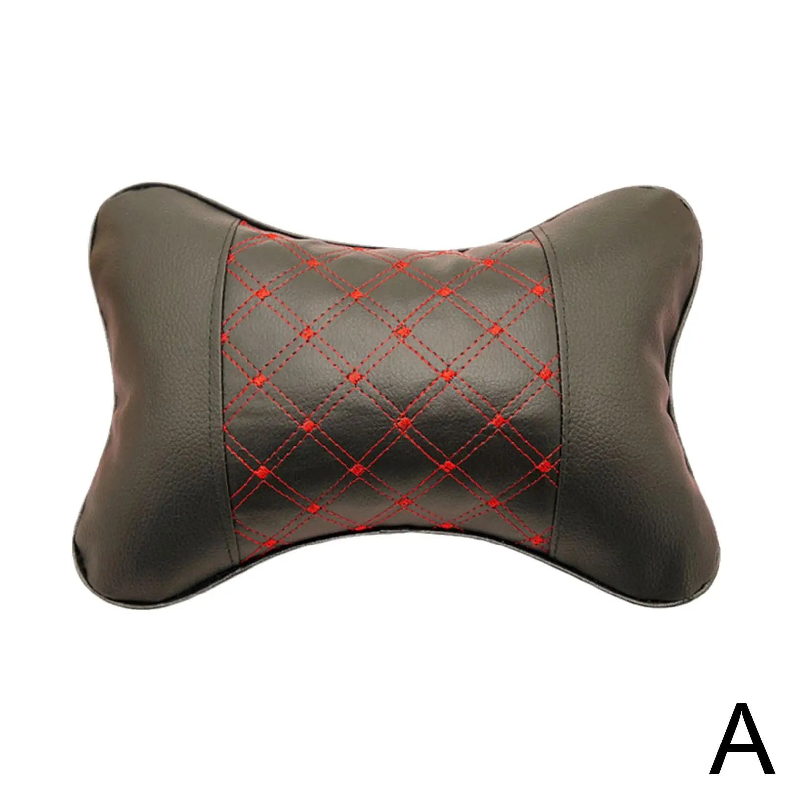 Car Neck Pillows Both Side Pu Leather 1pcs Pack Headrest For Head Pain Relief Filled Fiber Universal Car Pillow V6U2