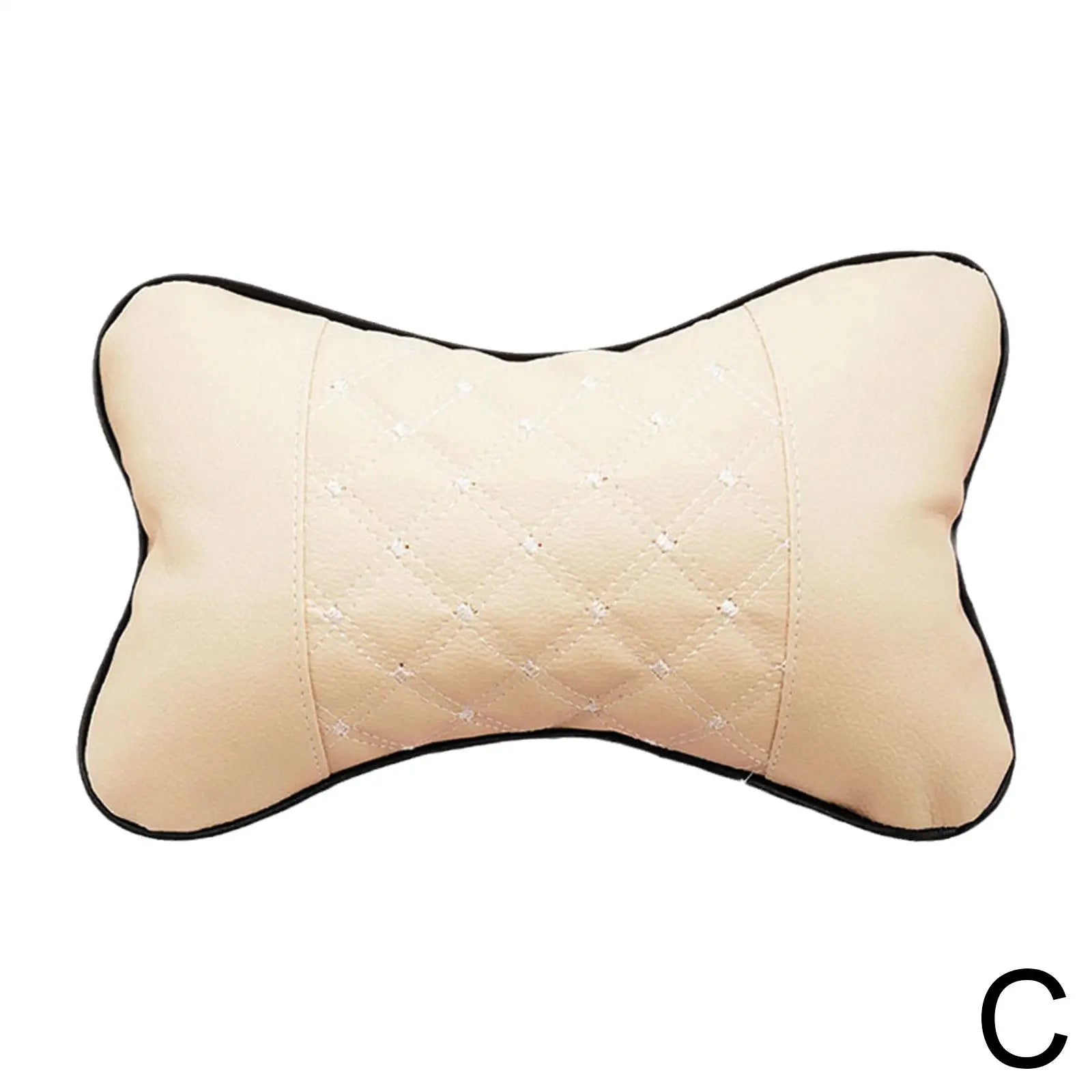 Car Neck Pillows Both Side Pu Leather 1pcs Pack Headrest For Head Pain Relief Filled Fiber Universal Car Pillow V6U2
